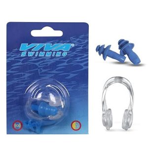 VIVA SWIMMING EP-12 Silicon Ear Plugs & Nose Clip Assorted Colous Combo Ear Plug & Nose Clip